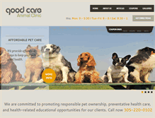 Tablet Screenshot of goodcareanimalclinic.com